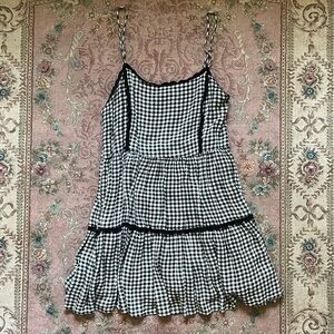 Sky and Sparrow Checkered Mini Dress
